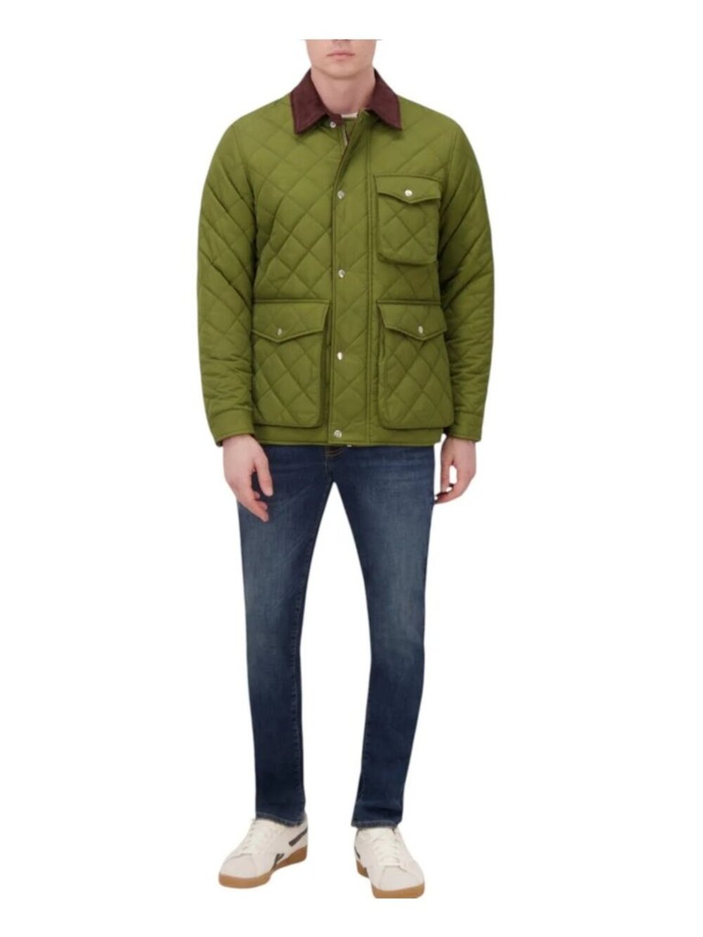 Robert Graham Quilted Utility Jacket Green Men's Size Medium New with tag